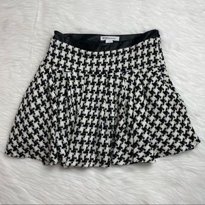 BCBGeneration Black and White Houndstooth Mini Skirt